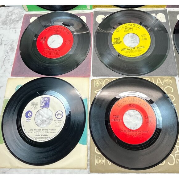 Tony Bennett 45 Record Lot of 10 Easy Listening Pop The Summer Knows - Picture 2 of 7
